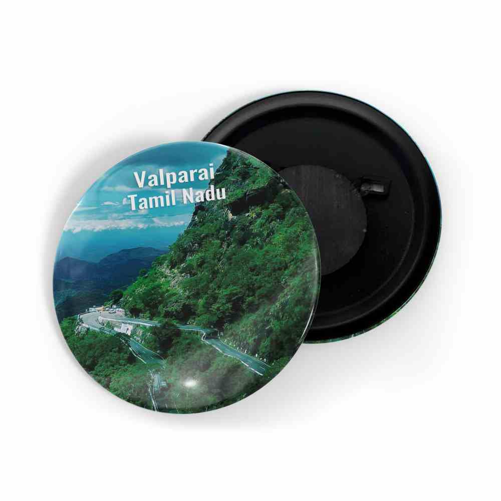 dhcrafts Fridge Magnet Multicolor Valparai D2 Tamil nadu Tourist Place Glossy Finish Design Pack of 1 (58mm)